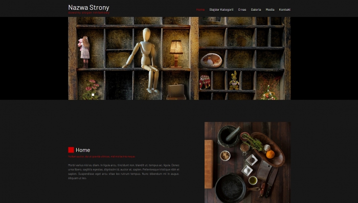 gotowa strona internetowa, przykład szablonu, przykłady stron