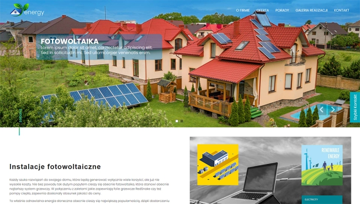 gotowe strony dla firm - przykładowy szablon