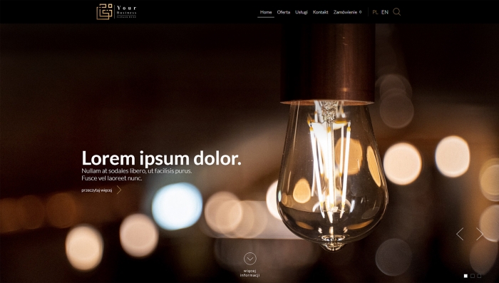 gotowe strony z katalogiem producenta - przykład strony web